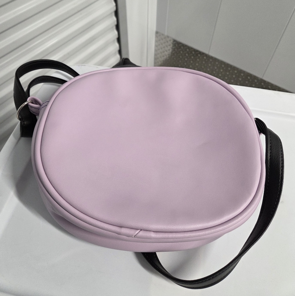 Love Pain and Stitches handcrafted pumpkin face crossbody in lavender - Picture 10 of 12